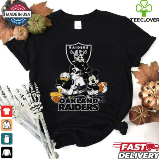 Mickey Friends Oakland Raiders Tee Disney Inspired Game Day Football NFL Shirt
