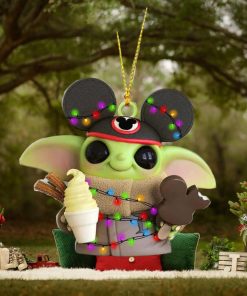 Mickey Hat Baby Yoda Ice Cream Christmas 2023 Star Wars Ornament