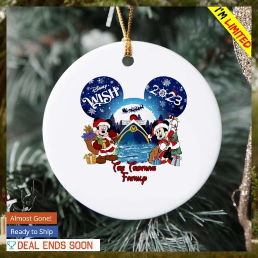 Mickey Minnie Disney wish Christmas custom name ornament