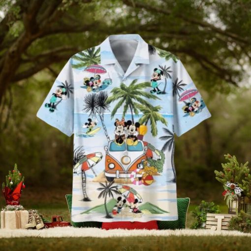 Mickey Minnie Mouse Hippie Beach Hawaiian T Shirt