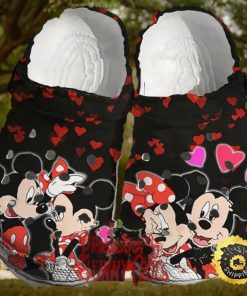 Mickey Minnie Pattern Hearts Valentines Crocs