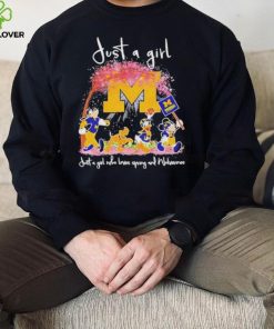 Mickey Mouse And Friends Just A Girl Who Loves Spring And Michigan Wolverines Gift For Fans Cute Shirt