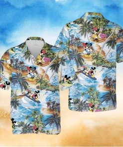 Mickey Mouse And Friends On Summer Beach Trip Full Printing Hawaiian Shirt