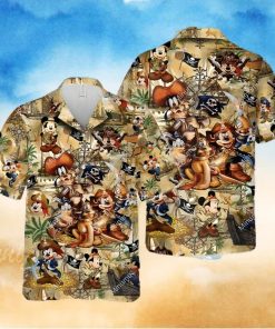 Mickey Mouse And Friends Pirates Of The Caribbean Full Printing Hawaiian Shirt