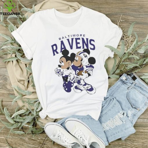 Mickey Mouse And Minnie Mouse Baltimore Ravens Shirt