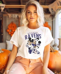 Mickey Mouse And Minnie Mouse Baltimore Ravens Shirt