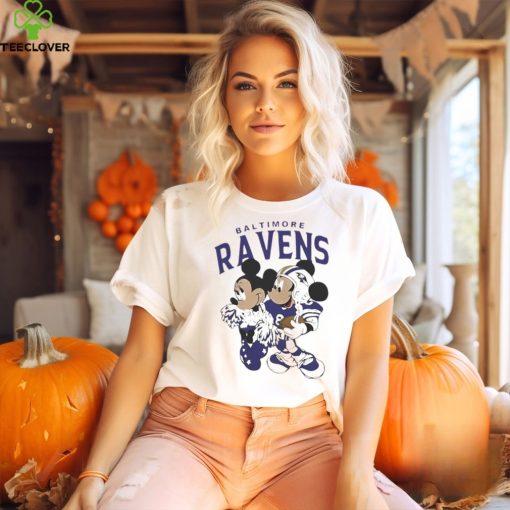 Mickey Mouse And Minnie Mouse Baltimore Ravens Shirt