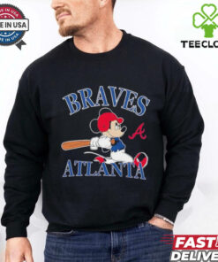 Mickey Mouse Atlanta Braves baseball logo shirt