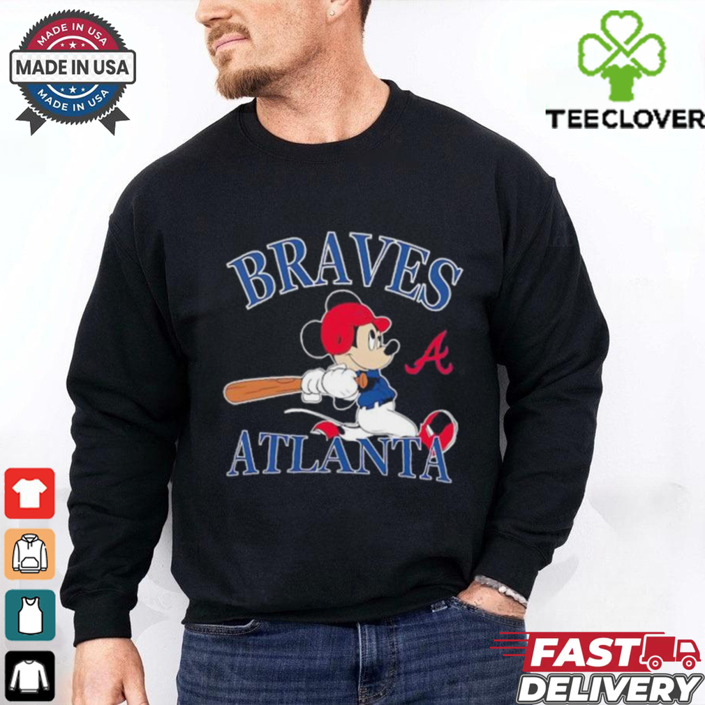 Mickey Mouse Atlanta Braves baseball logo shirt Mickey Mouse Atlanta Braves baseball logo shirt