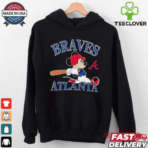 Mickey Mouse Atlanta Braves baseball logo shirt