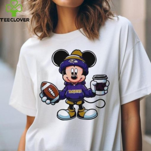 Mickey Mouse Baltimore Ravens Coffee Cup 2024 Shirt