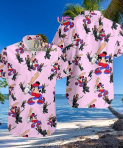 Mickey Mouse Baseball Marvels Hawkeye Bears Hawaiian Shirt