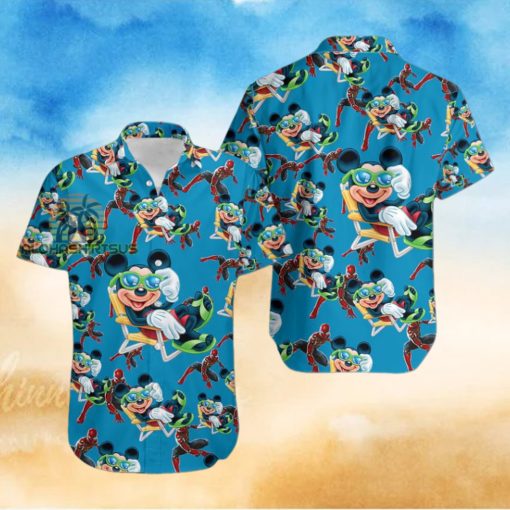 Mickey Mouse Beach Spiderman Avengers Mens Funny Hawaiian Shirts