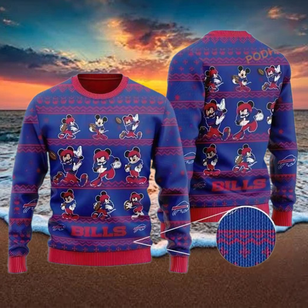 Mickey Mouse Buffalo Bills Ugly Christmas Sweater Mickey Mouse Buffalo Bills Ugly Christmas Sweater
