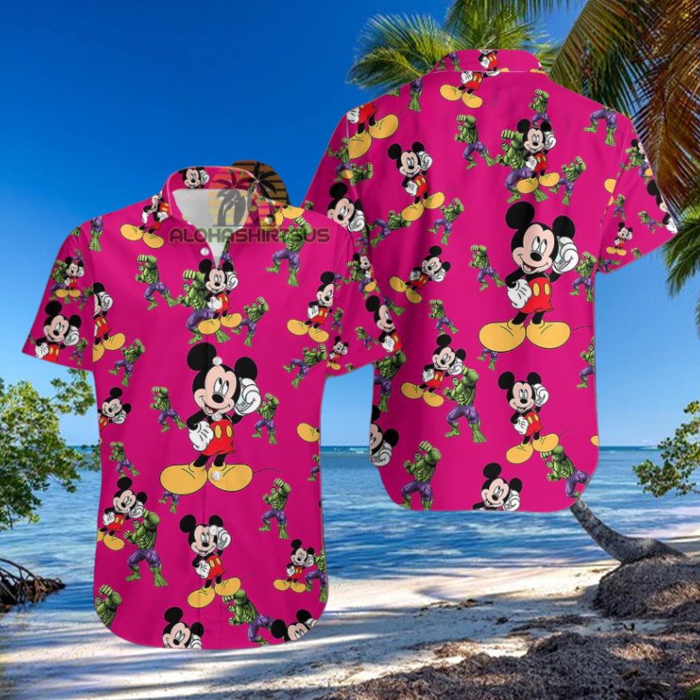 Mickey Mouse Call Phone Avengers Hulk Mens Hawaiian T Shirts Mickey Mouse Call Phone Avengers Hulk Mens Hawaiian T Shirts