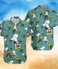 Mickey Mouse Chef Avengers Hulk Mens Cotton Hawaiian Shirts