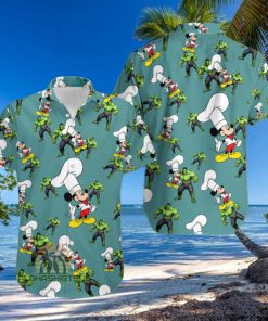 Mickey Mouse Chef Avengers Hulk Mens Cotton Hawaiian Shirts
