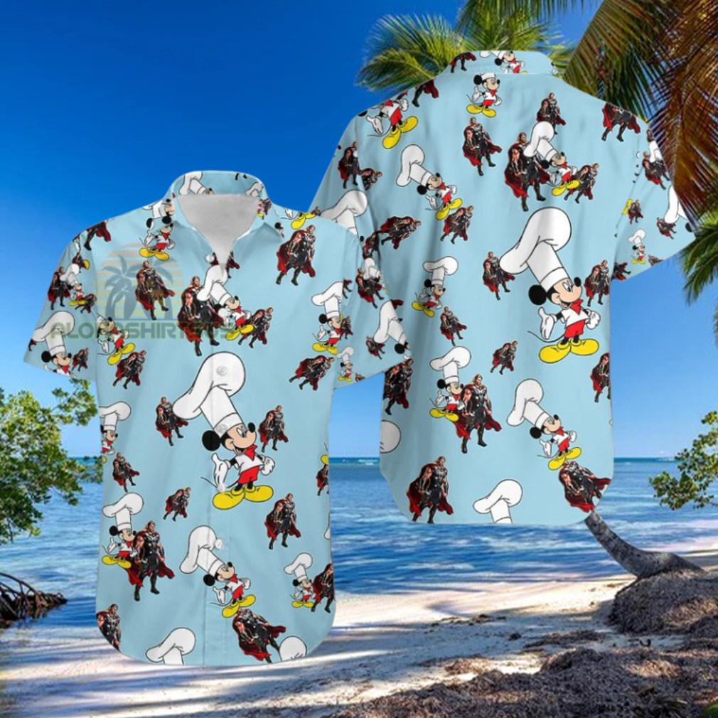 Mickey Mouse Chef Avengers Thor Character Hawaiian Shirt Mickey Mouse Chef Avengers Thor Character Hawaiian Shirt