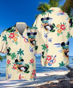 Mickey Mouse Chill At The Beach Full Printing Hawaiian Shirt