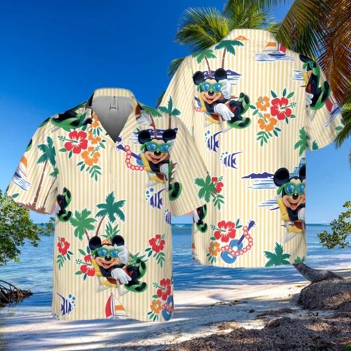 Mickey Mouse Chill At The Beach Full Printing Hawaiian Shirt