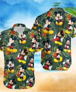 Mickey Mouse Disney Hibiscus Tropical Forest Full Printing Hawaiian Shirt