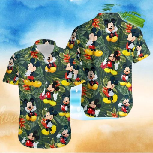 Mickey Mouse Disney Hibiscus Tropical Forest Full Printing Hawaiian Shirt