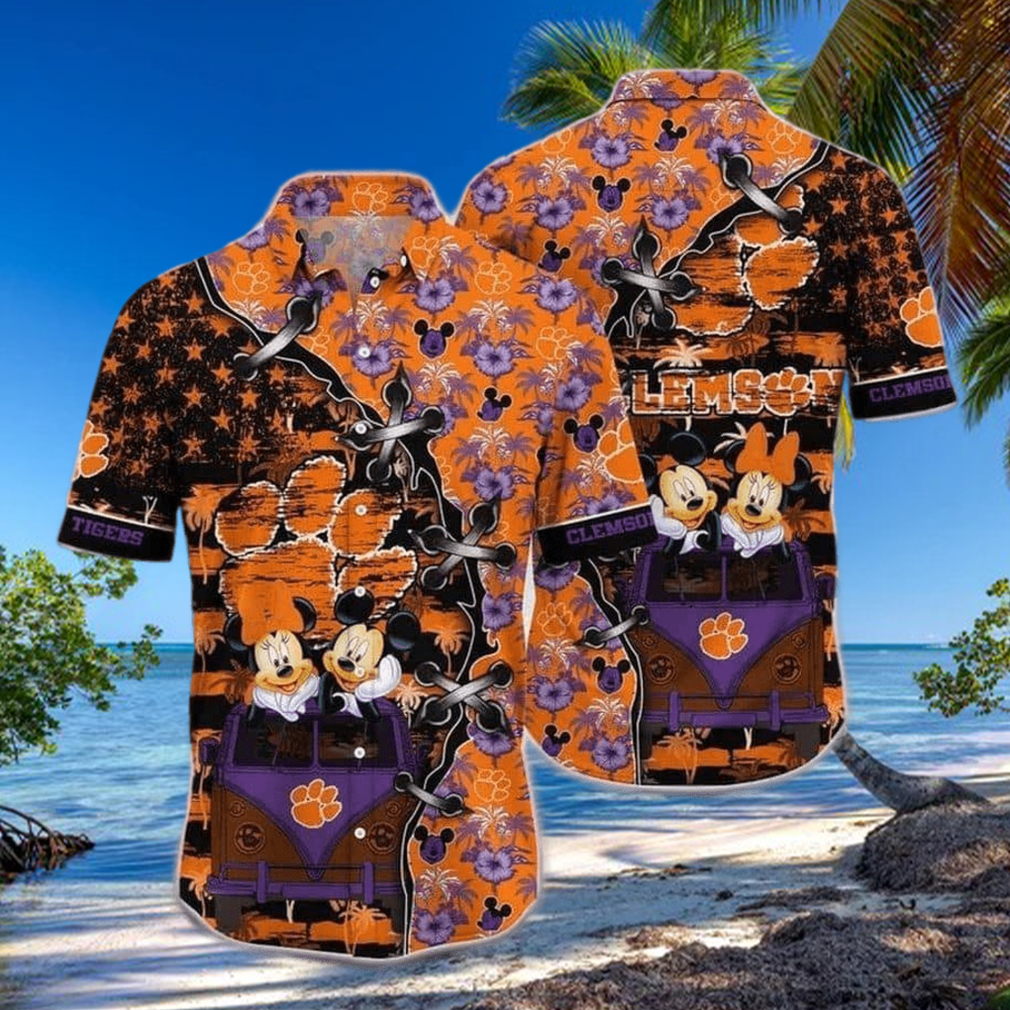 Mickey Mouse Disney NCAA Clemson Tigers Hawaiian Shirt Beach Lovers Gift Mickey Mouse Disney NCAA Clemson Tigers Hawaiian Shirt Beach Lovers Gift