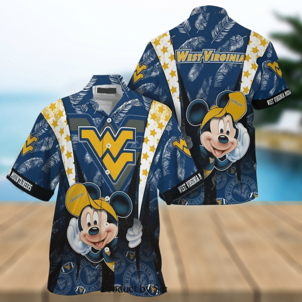 Mickey Mouse Disney NCAA West Virginia Mountaineers Hawaiian Shirt Mickey Mouse Disney NCAA West Virginia Mountaineers Hawaiian Shirt