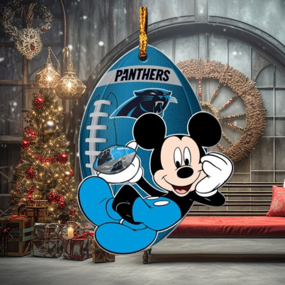 Mickey Mouse Disney x NFL Carolina Panthers Christmas Gift For Fans Custom Name Ornament Mickey Mouse Disney x NFL Carolina Panthers Christmas Gift For Fans Custom Name Ornament