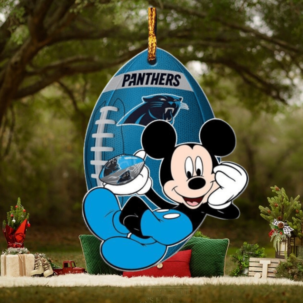 Mickey Mouse Disney x NFL Carolina Panthers Christmas Gift For Fans Custom Name Ornament Mickey Mouse Disney x NFL Carolina Panthers Christmas Gift For Fans Custom Name Ornament