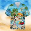 Mickey Mouse Donald Daisy Duck Goofy Dog At The Beach Disney Full Printing Hawaiian Shirt – Blue