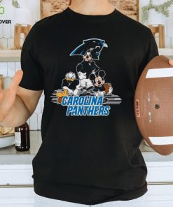 Mickey Mouse Donald Duck Goofy Playing Carolina Panthers American Football Shirt