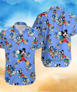 Mickey Mouse Electric Guitar Segasonic The Hedgehog Blue Chubbies Hawaiian Shirt