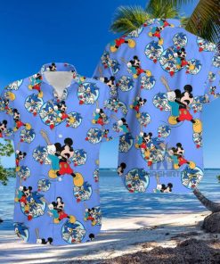 Mickey Mouse Electric Guitar Segasonic The Hedgehog Blue Chubbies Hawaiian Shirt
