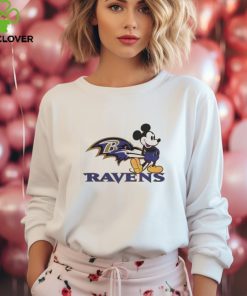 Mickey Mouse Football Baltimore Ravens Logo Shirt