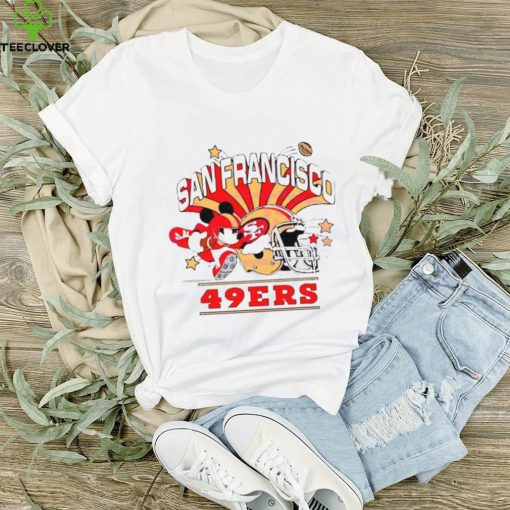 Mickey Mouse Football San Francisco 49ers Helmet Shirt