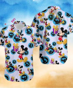 Mickey Mouse Gift Box Carolina Panthers Light Purple Quality Hawaiian Shirts