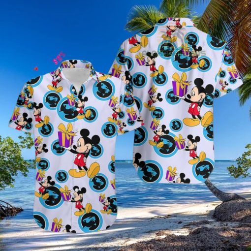 Mickey Mouse Gift Box Carolina Panthers Light Purple Quality Hawaiian Shirts