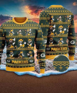 Mickey Mouse Green Bay Packers Ugly Christmas Sweater