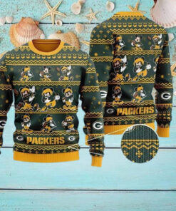Mickey Mouse Green Bay Packers Ugly Christmas Sweater
