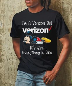 Mickey Mouse I’m A Verizon Girl It’s Fine Everything Is Fine Shirt