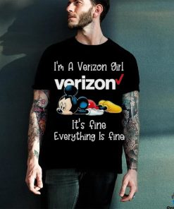 Mickey Mouse I’m A Verizon Girl It’s Fine Everything Is Fine Shirt