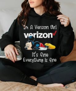 Mickey Mouse I’m A Verizon Girl It’s Fine Everything Is Fine Shirt