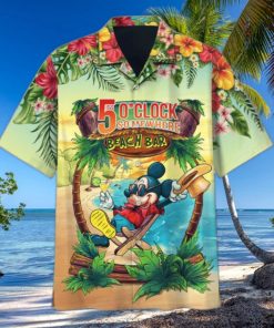 Mickey Mouse It’S 5 O’Clock Somewhere Beach Bar Hawaiian Shirt