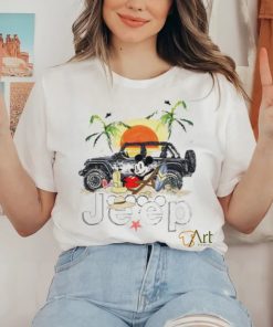 Mickey Mouse Jeep Summer vacation on beach shirt