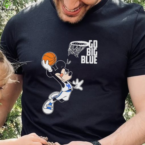 Mickey Mouse Kentucky Wildcats Dunk Go Big Blue Shirt