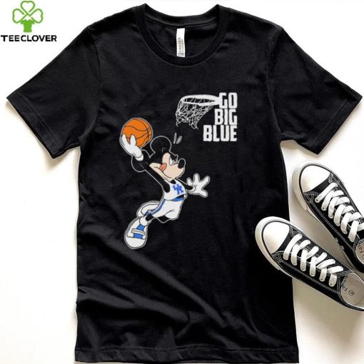 Mickey Mouse Kentucky Wildcats Dunk Go Big Blue Shirt