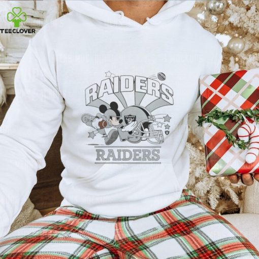 Mickey Mouse Las Vegas Raiders cartoon football player helmet logo hoodie, sweater, longsleeve, shirt v-neck, t-shirt