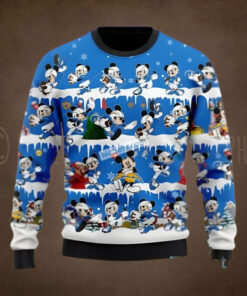 Mickey Mouse Los Angeles Chargers Blue White Plus Size Ugly Christmas Sweater