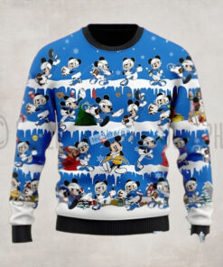 Mickey Mouse Los Angeles Chargers Blue White Plus Size Ugly Christmas Sweater